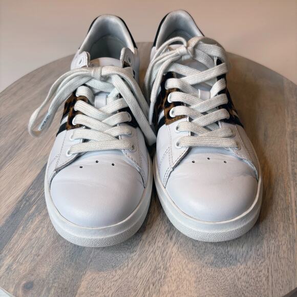 Tory Burch Women's Howell T-Saddle Leopard Print Sneakers Shoes US Size 5.5 M - Picture 12 of 13